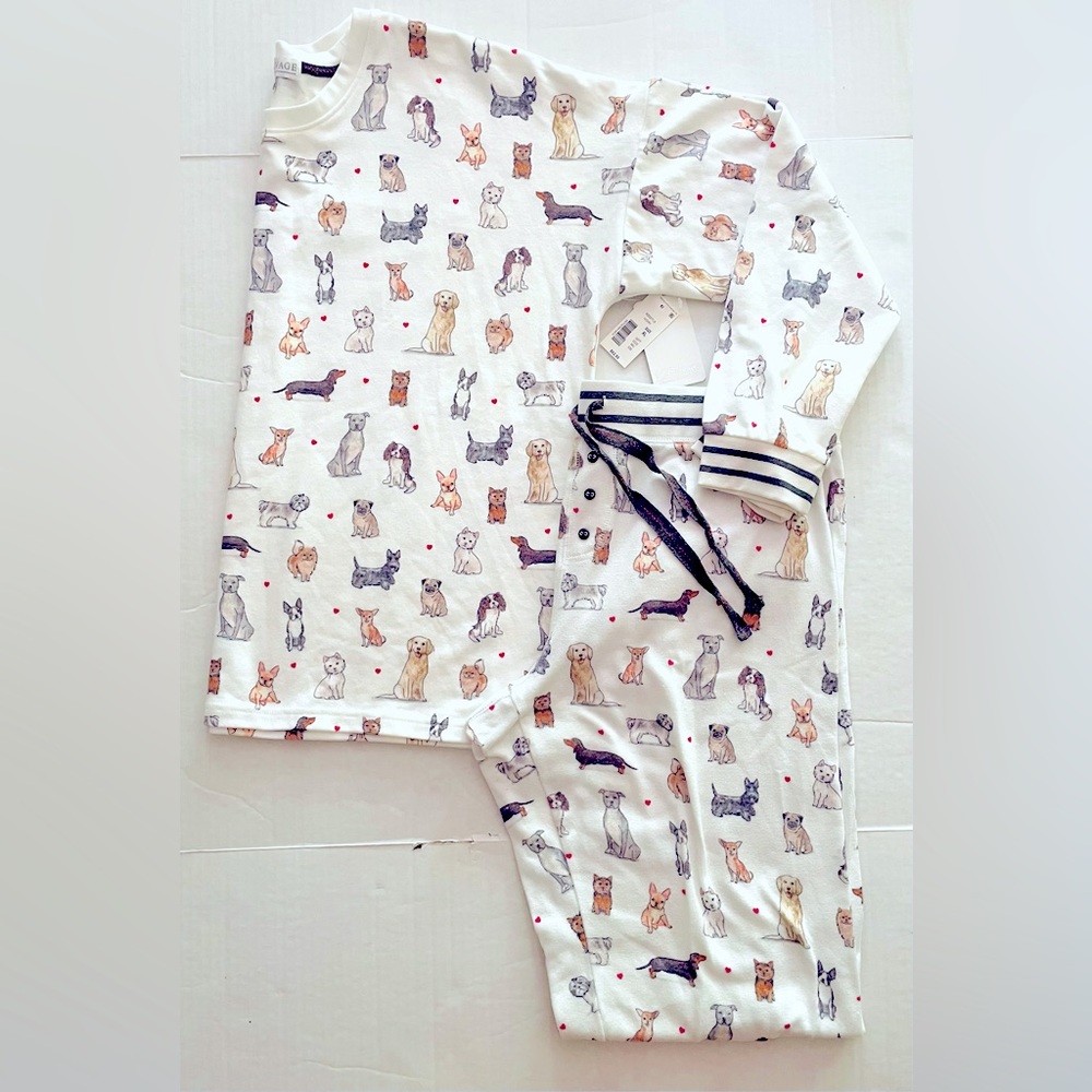 PJ Salvage Soft dog print jogger pant pj set size XL